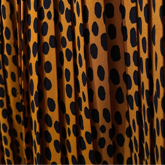 J.Crew pleased skirt mustard black polka dots size 00 - Picture 4 of 10